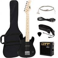 BEST CHOICE PRODUCTS New 30 Kids Black Electric Guitar With Amp & Much More Guitar Combo Accessory Kit