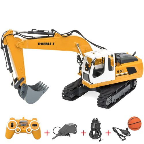  BEST CHOICE PRODUCTS Best Choice Products 116 Scale 17-Channel Rechargeable RC Excavator Construction Truck w Shovel, Drill, Grasp - Yellow