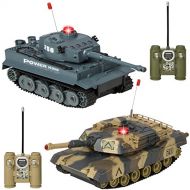 BEST CHOICE PRODUCTS Best Choice Products RC Remote Control Battling Tanks Set of 2 Full Size Infrared
