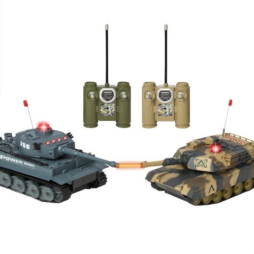  BEST CHOICE PRODUCTS Best Choice Products RC Remote Control Battling Tanks Set of 2 Full Size Infrared