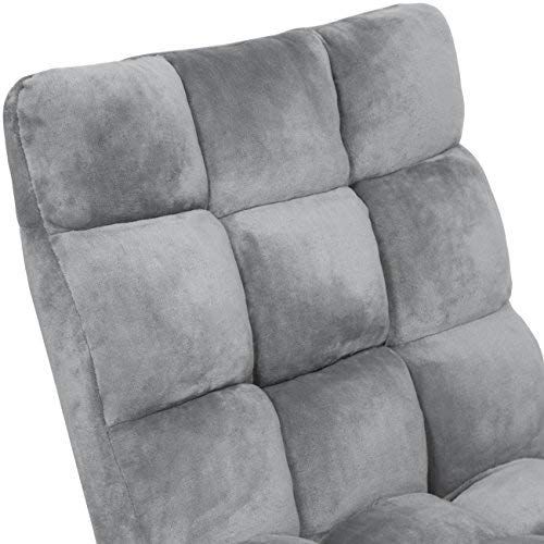  BEST CHOICE PRODUCTS Best Choice Products 14-Position Folding Adjustable Memory Foam Cushioned Padded Gaming Floor Sofa Chair for Living Room, Bedroom - Gray