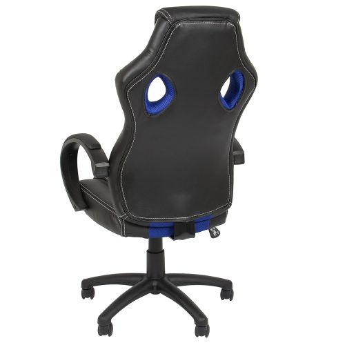  BEST CHOICE PRODUCTS Best Choice Products Executive Padded PU Leather Racing Style Design Swivel Office Chair for Gaming, Work wHigh-Back Seat, Armrests, Tilt & Height Adjustment - Blue