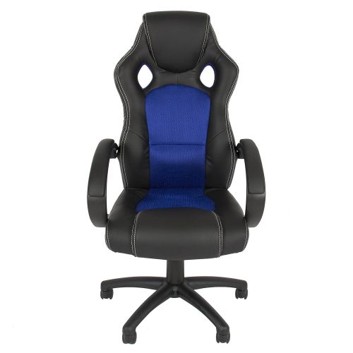  BEST CHOICE PRODUCTS Best Choice Products Executive Padded PU Leather Racing Style Design Swivel Office Chair for Gaming, Work wHigh-Back Seat, Armrests, Tilt & Height Adjustment - Blue