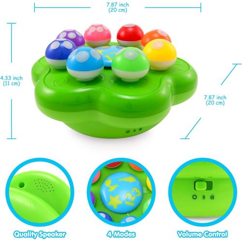  [아마존베스트]BEST LEARNING Mushroom Garden - Interactive Educational Light-Up Toddler Toys for 1 to 3 Years Old Infants & Toddlers - Colors, Numbers, Games & Music for Kids