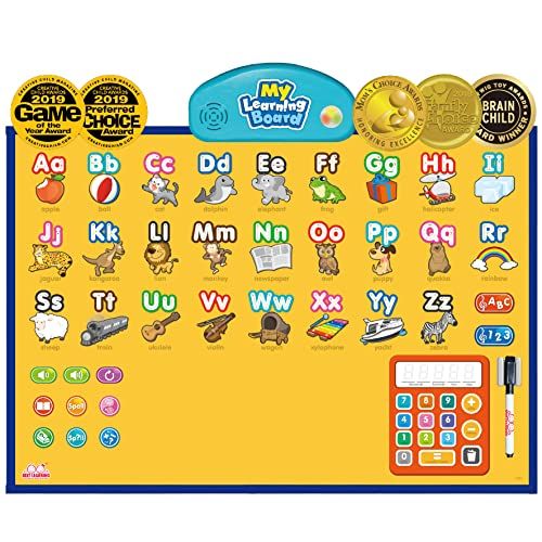  BEST Learning i-Poster My Learning Board - Interactive Talking Alphabet Wall Chart, Learn ABC, 123s & Music Poster Toy for Toddlers & Kids at Daycare, Preschool, Kindergarten for B