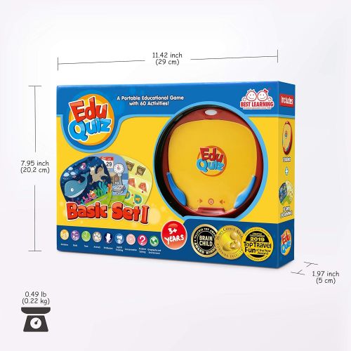  BEST Learning EduQuiz Basic Set I - Interactive Self Learning Educational Matching Toy for Kids Boys & Girls 3 4 5 6 Years Old
