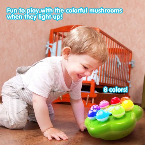  [아마존베스트]BEST LEARNING Mushroom Garden - Interactive Educational Light-Up Toddler Toys for 1 to 3 Years Old Infants & Toddlers - Colors, Numbers, Games & Music for Kids