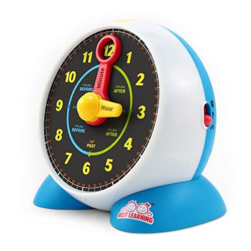  [아마존베스트]BEST LEARNING Learning Clock - Educational Talking Learn to Tell Time Light-Up Toy with Quiz and Sleep Mode Lullaby Music for Toddlers & Kids Ages 3 to 6 Years Old