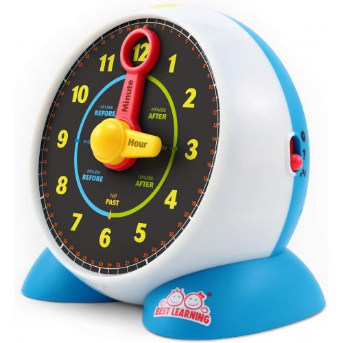  [아마존베스트]BEST LEARNING Learning Clock - Educational Talking Learn to Tell Time Light-Up Toy with Quiz and Sleep Mode Lullaby Music for Toddlers & Kids Ages 3 to 6 Years Old