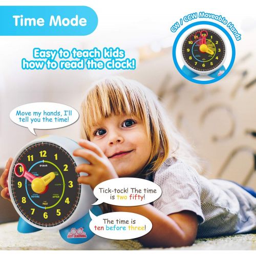  [아마존베스트]BEST LEARNING Learning Clock - Educational Talking Learn to Tell Time Light-Up Toy with Quiz and Sleep Mode Lullaby Music for Toddlers & Kids Ages 3 to 6 Years Old