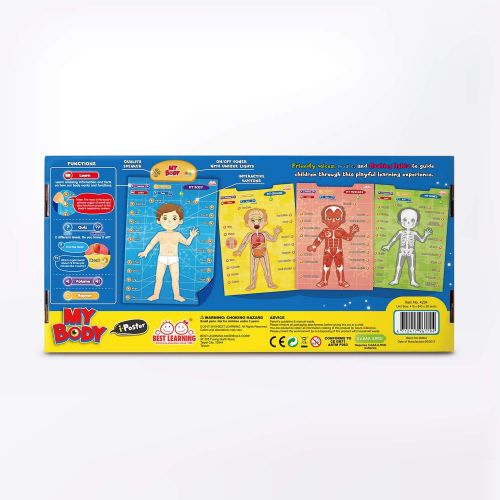  [아마존베스트]BEST LEARNING i-Poster My Body - Interactive Educational Human Anatomy Talking Game Toy System to Learn Body Parts, Organs, Muscles and Bones for Kids Aged 5 to 12 Years Old