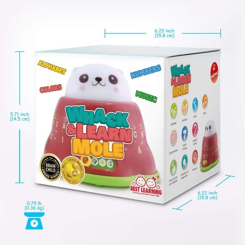  [아마존베스트]BEST LEARNING Whack and Learn Mole - Educational Interactive Light-Up Toy for Infants Babies Toddlers for 6 Month and up - Ideal Baby Toy Gifts