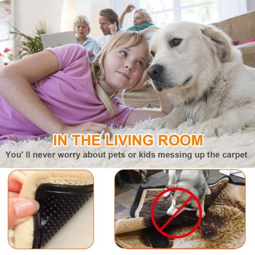  BEST NEW】Reusable Rug Grippers for Hardwood Floors, Carpet Gripper for Anti Curling & Sliding, Washable Rug Grippers Pads for Tile Floors, Carpets, Floor Mats -Set of 16Pcs(Black)