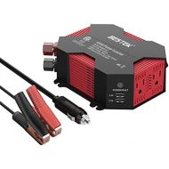 BESTEK 400W/500W DC 12V 110V Inverter with 4 USB Charging Ports, Power Converter with 2 AC Outlets Battery Clip Charger, Car Adapter (Upgrade Version)