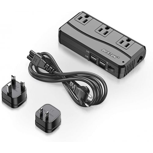 [아마존 핫딜]  [아마존핫딜]BESTEK Universal Travel Adapter 220V to 110V Voltage Converter with 6A 4-Port USB Charging and UK/AU/US/EU Worldwide Plug Adapter (Black)