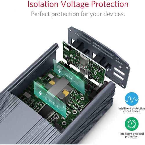  [아마존 핫딜] BESTEK 300W Power Inverter DC 12V to 110V AC Car Inverter with 4.2A Dual USB Car Adapter (Gray)