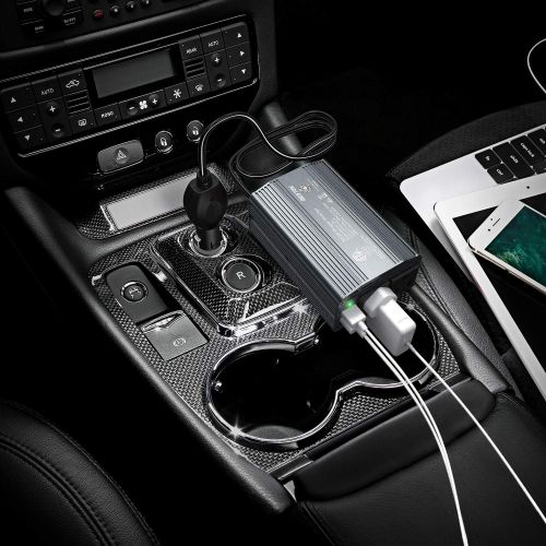  [아마존 핫딜] BESTEK 300W Power Inverter DC 12V to 110V AC Car Inverter with 4.2A Dual USB Car Adapter (Gray)