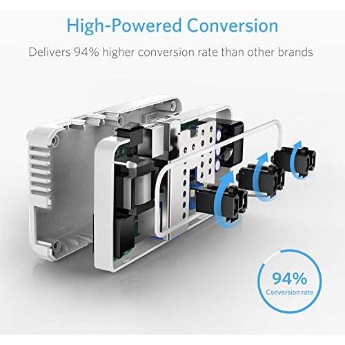  [아마존베스트]BESTEK Universal Travel Adapter Power Step Down 220V to 110V Voltage Converter with QC3.0 USB Charging Port International Travel Adapter for UK/AU/US/EU/Asia, ETL Listed