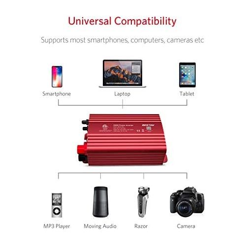  BESTEK 500W Power Inverter DC 12V to 110V AC Converter with 4.8A Dual USB Car Charger ETL Listed