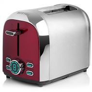 BESTEK Stainless Steel 2-Slice Digital Toaster, Extra Wide Slot for Bagel with 7 Level Shade Controls and 4 Mode Setting
