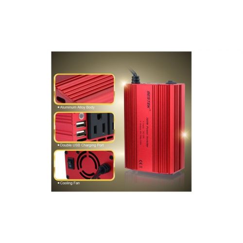  BESTEK 300W Power Inverter DC 12V to 110V AC