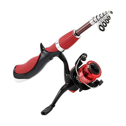  [아마존베스트]BESTEU Portable Mini Telescopic Fishing Rod and Reel Set Fishing Rod with Spinning Reels Fishing Tackle Set