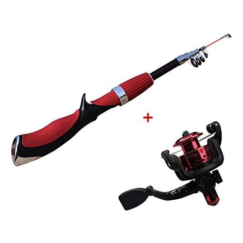  [아마존베스트]BESTEU Portable Mini Telescopic Fishing Rod and Reel Set Fishing Rod with Spinning Reels Fishing Tackle Set