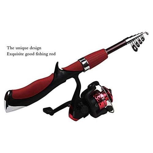  [아마존베스트]BESTEU Portable Mini Telescopic Fishing Rod and Reel Set Fishing Rod with Spinning Reels Fishing Tackle Set