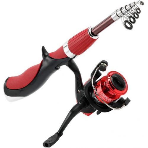  [아마존베스트]BESTEU Portable Mini Telescopic Fishing Rod and Reel Set Fishing Rod with Spinning Reels Fishing Tackle Set