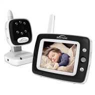 BESTHING 3.5-inch Digital Video Baby Monitor with Infrared Night Vision, Soothing Lullabies, Two Way Audio and Temperature Monitoring, Long Range (Black)