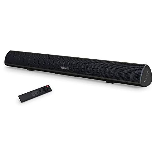  [아마존베스트]MEGACRA 80 Watt Sound Bar, BESTISAN Sound Bars for TV of Home Theater System (Bluetooth 5.0, 34 inch, DSP, Strong Bass, Wireless Wired Connections, Bass Adjustable, Wall Mountable)