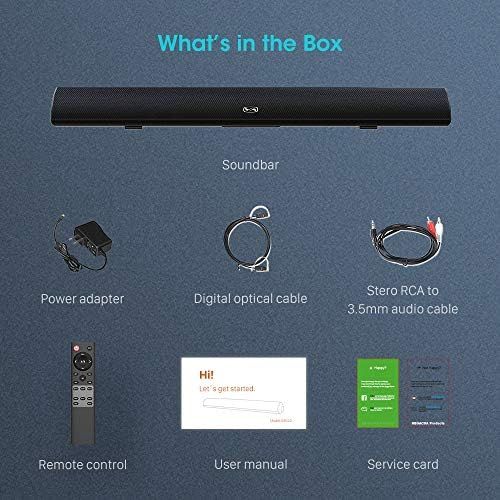  BESTISAN 100 Watt 40 Inch TV Sound Bar, Home Theater System Wired and Wireless Soundbar Speaker(Bluetooth 5.0, 105dB, Dsp Audio, Bass Adjustable, Wall Mountable)