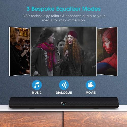  BESTISAN 100 Watt 40 Inch TV Sound Bar, Home Theater System Wired and Wireless Soundbar Speaker(Bluetooth 5.0, 105dB, Dsp Audio, Bass Adjustable, Wall Mountable)