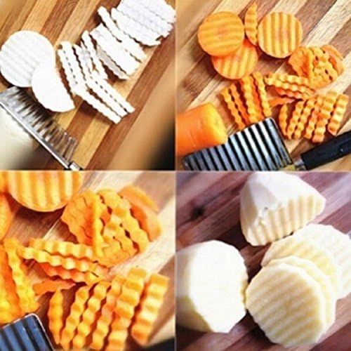  [아마존베스트]BESTOMZ Potato slicer, chip cutter, vegetable cutter, kitchen aid, carrots, chips, wave cutter.