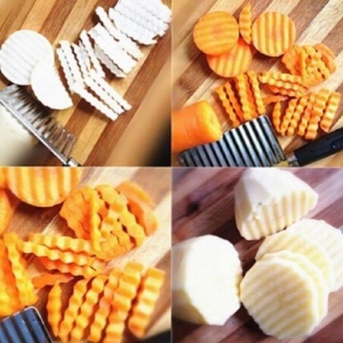  [아마존베스트]BESTOMZ Potato slicer, chip cutter, vegetable cutter, kitchen aid, carrots, chips, wave cutter.