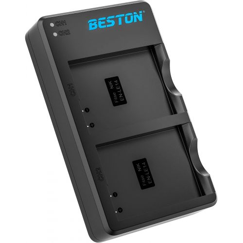  BESTON EN-EL14 EN-EL14a Battery Charger, Rapid USB Charger Compatible with Nikon D3100 D3200 D3300 D3400 D3500 D5100 D5200 D5300 D5500 D5600 DF, Coolpix P7000 P7100 P7700 P7800 DSL