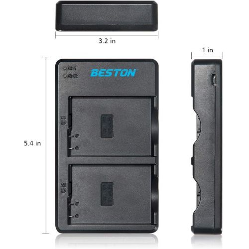  BESTON EN-EL14 EN-EL14a Battery Charger, Rapid USB Charger Compatible with Nikon D3100 D3200 D3300 D3400 D3500 D5100 D5200 D5300 D5500 D5600 DF, Coolpix P7000 P7100 P7700 P7800 DSL