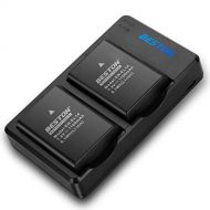 BESTON 2-Pack EN-EL14 / EN-EL14a Battery Packs and Rapid USB Charger for Nikon D3100 D3200 D3300 D3400 D3500 D5100 D5200 D5300 D5500 D5600 DF Coolpix P7000 P7100 P7700 P7800 Camera