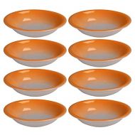 BESTONE Bestone Ceramic Salad/Pasta Bowls Set of 8,Orange,20 Ounce