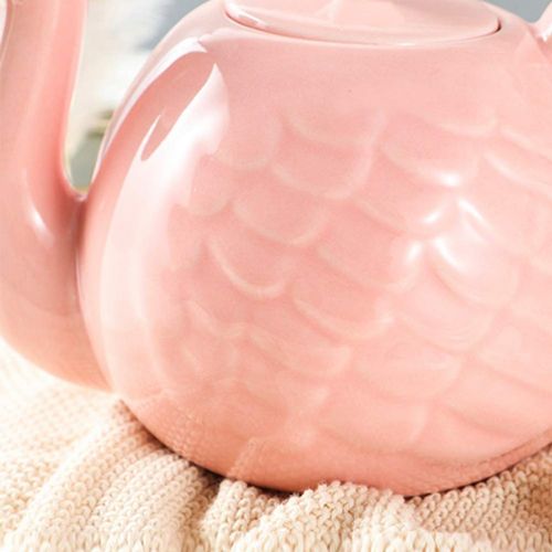  BESTONZON Ceramics Flamingo teapot