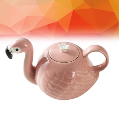  BESTONZON Ceramics Flamingo teapot