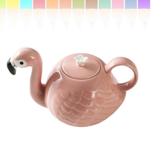  BESTONZON Ceramics Flamingo teapot