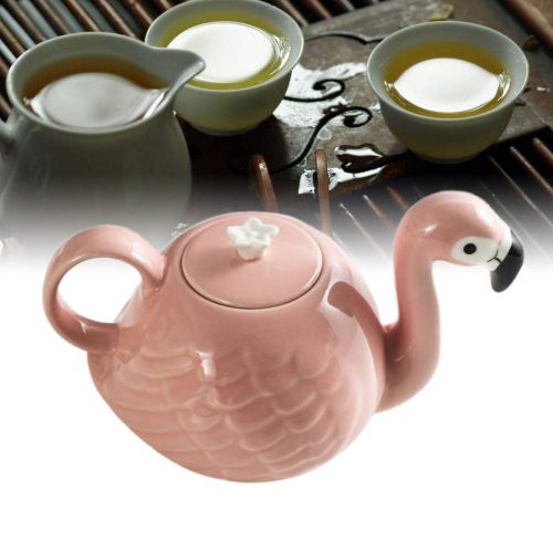  BESTONZON Ceramics Flamingo teapot