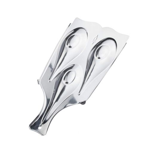  BESTONZON 3 Cavity Stainless Steel Spoon Rest / Spoon Holder Suitable for Cooking Spoon or Utensils