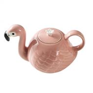 BESTONZON Keramik Flamingo Teekanne Keramik-Flamingo-Muster-Teekanne Griff hitzebestandige Keramik