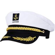 BESTOYARD Captain Yacht Hat Cap Costume Hat Sailor Navy Marine Admiral Hat for Halloween Costume Accessory, 8.6 x 6 x 2''