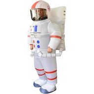BESTOYARD Inflatable Costume for Adult Astronaut Halloween Costume Cool Spaceman Suit Full Body Blow Up Costume Pilot Flight Jumpsuit White Without Battery