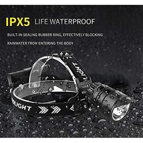  BESTSUN LED XHP99 Headlamp, 18000 High Lumens Motion Sensor Rechargeable XHP99 LED Headlight Tactical Head Light with 3 Modes Zoomable Water-Resistant Head Torch for Running Hiking Camping