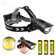 BESTSUN LED XHP99 Headlamps, 20000 Lumens Rechargeable USB, Super Bright High Power Tactical Head Light with 3 Modes Zoomable Waterproof Headlamp Flashlight for Camping, Fishing, Running,