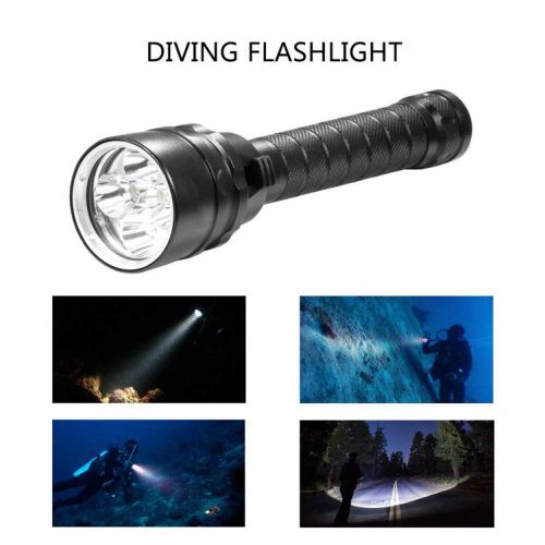  BESTSUN Brightest Diving Flashlight, 5X CREE XM-L2 10000 Lumens Underwater Flashlight Super Bright 100M Scuba Safety Dive Light Torch for Divers Under Water Sports